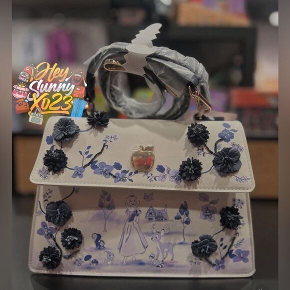 Disney Snow White and the Seven Dwarfs Tonal Floral Handbag